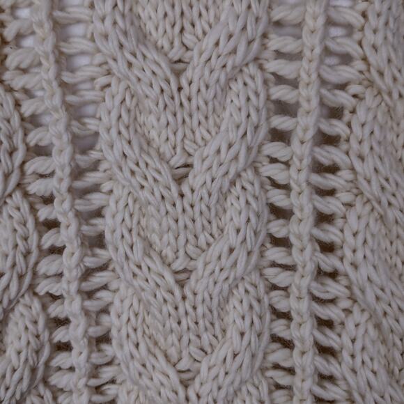 Ulla Johnson Lilo Cardigan Merino Wool Baby Llama Cable Sweater Creme Size Large - Picture 15 of 15